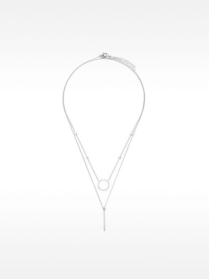 Set Of Necklaces With Zirconia