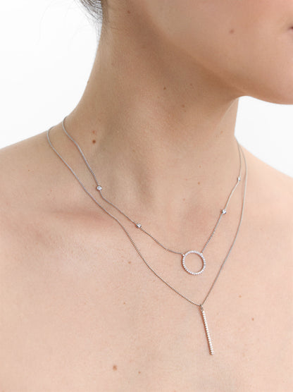 Set Of Necklaces With Zirconia