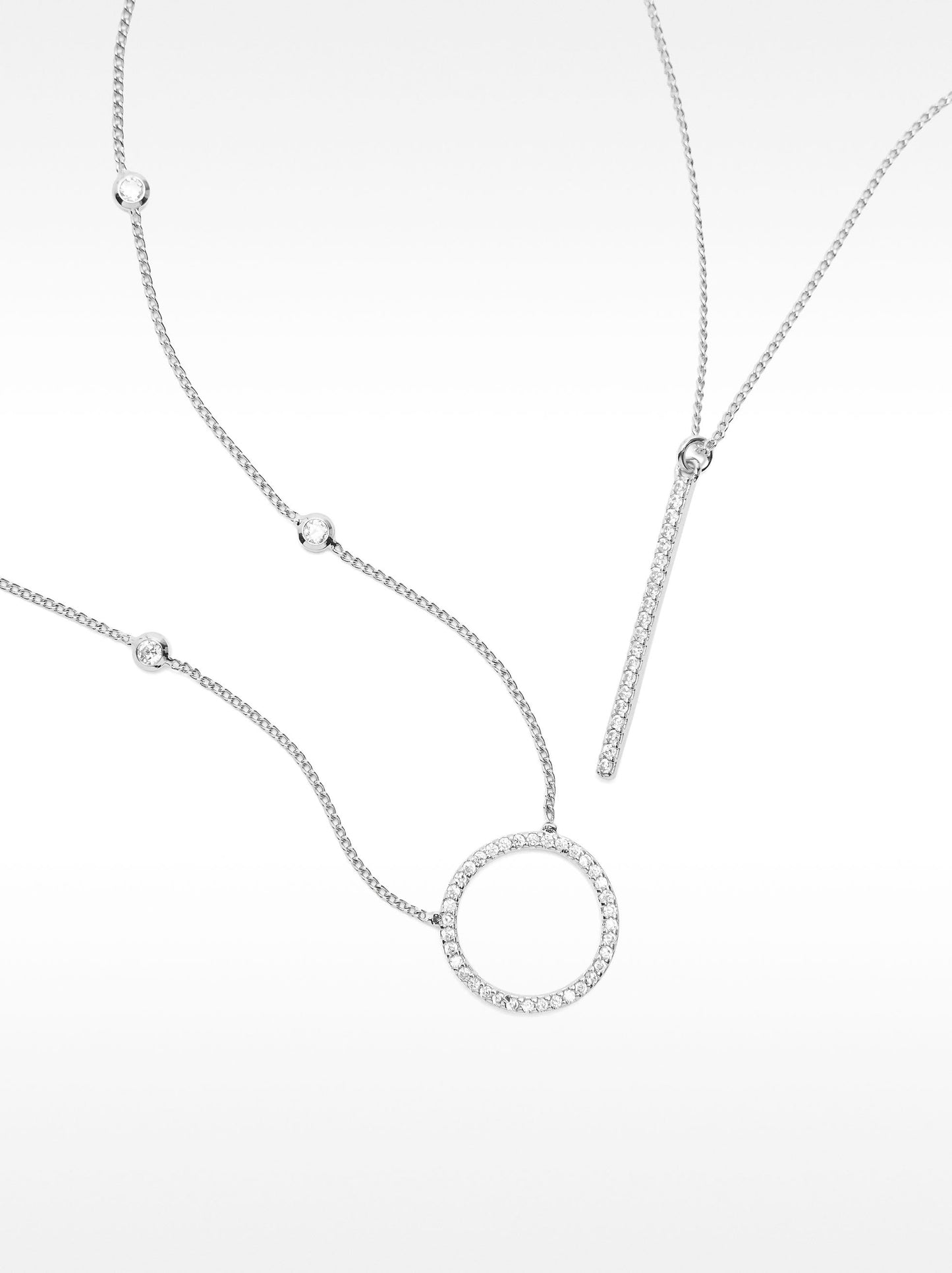 Set Of Necklaces With Zirconia