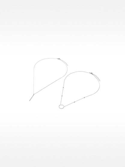 Set Of Necklaces With Zirconia
