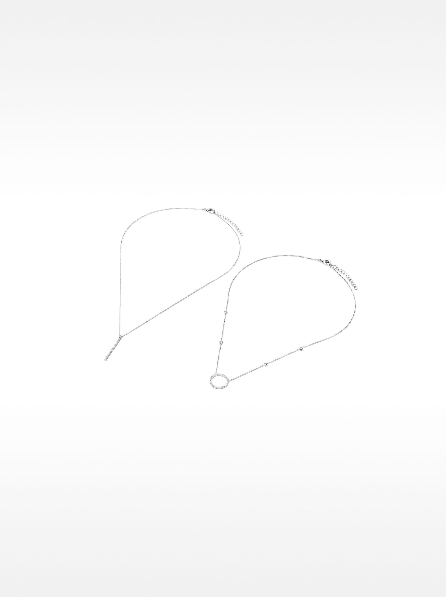 Set Of Necklaces With Zirconia