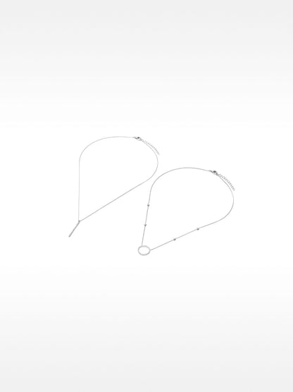 Set Of Necklaces With Zirconia