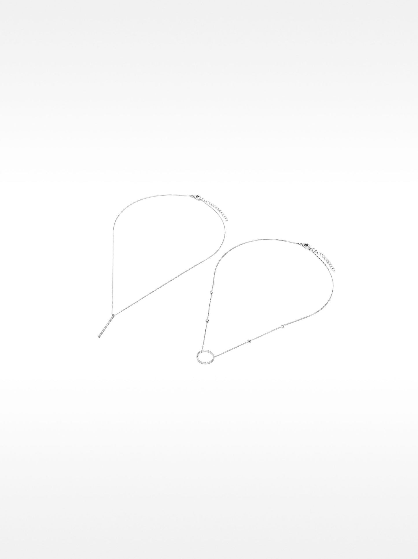 Set Of Necklaces With Zirconia