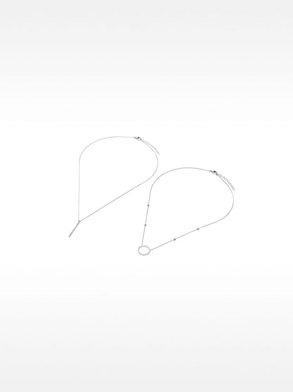 Set Of Necklaces With Zirconia