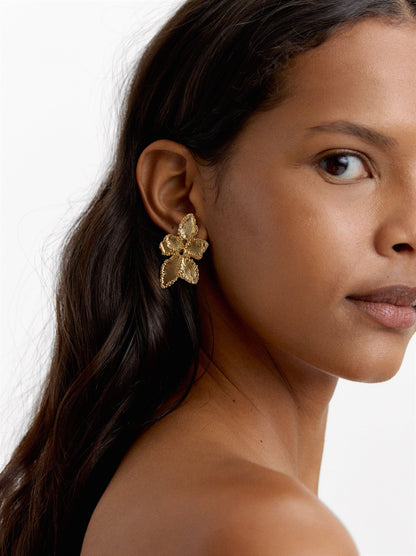 Flower Textured Earrings