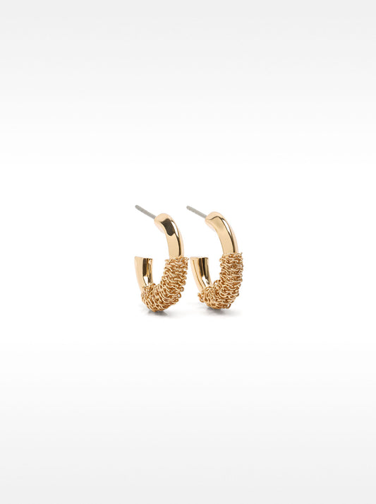 Open Hoop Earrings With Chain Links
