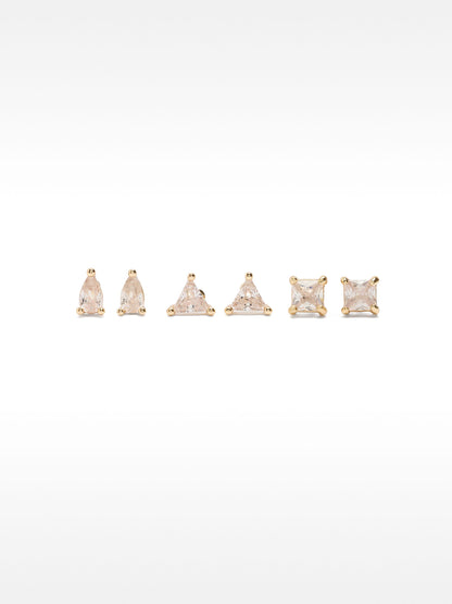 Zirconia Earring Set