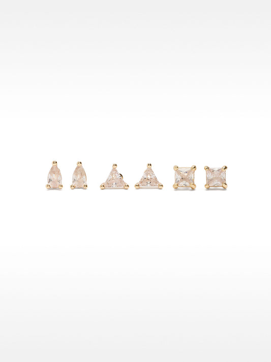 Zirconia Earring Set