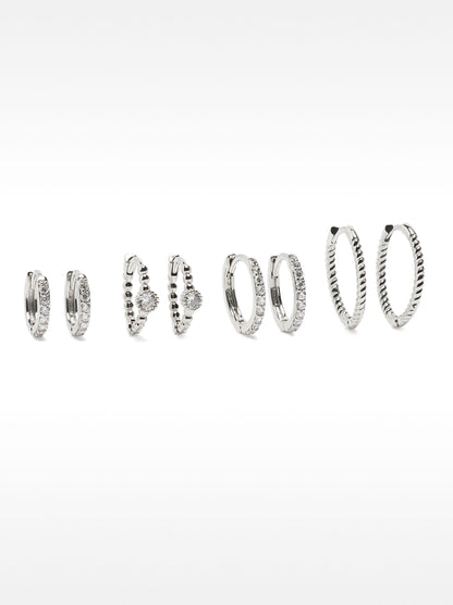 Hoop Earring Set With Zirconia
