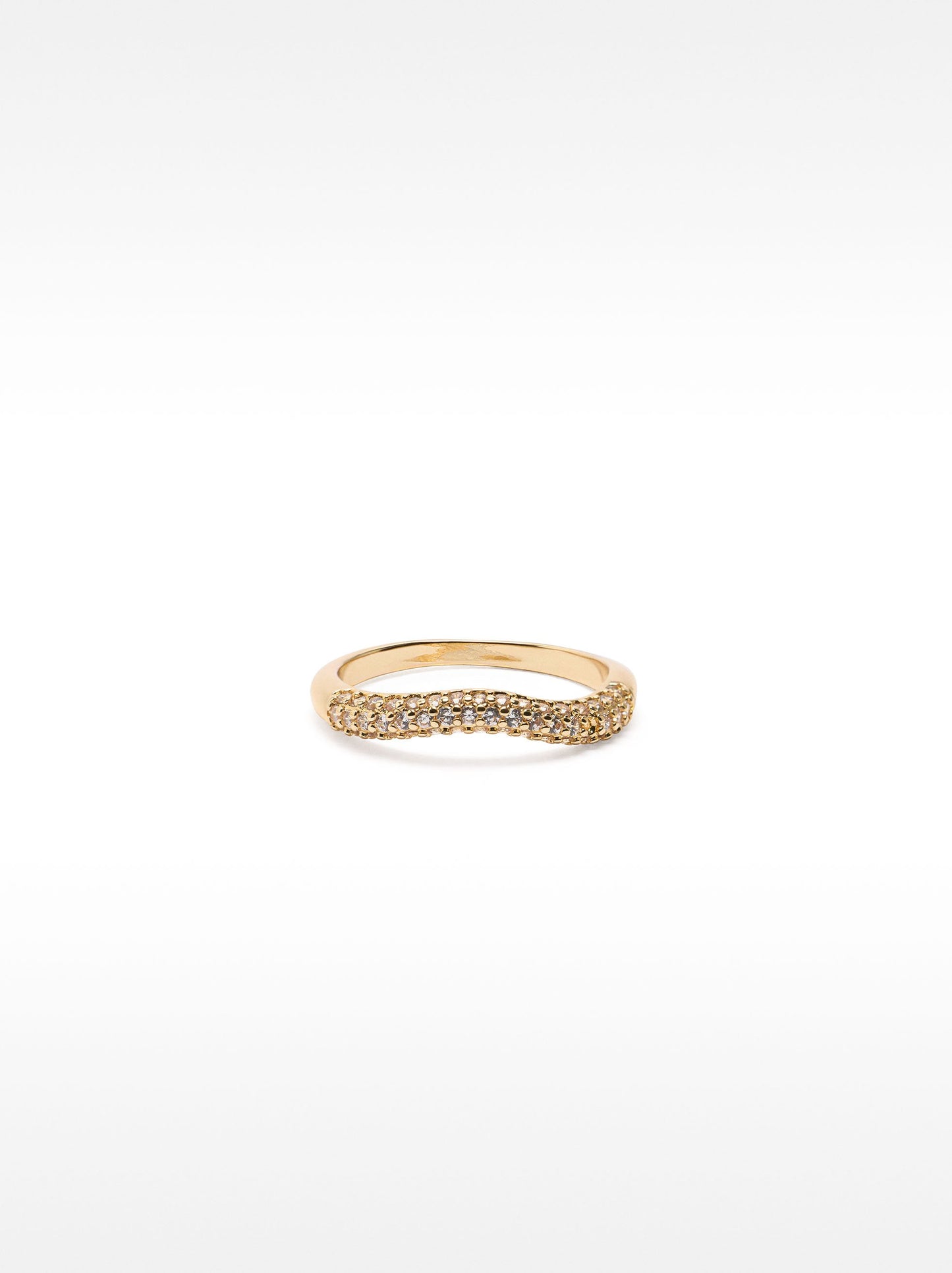 Wave Ring With Zirconia