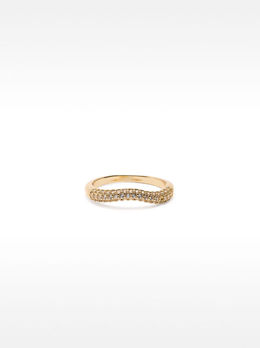 Wave Ring With Zirconia