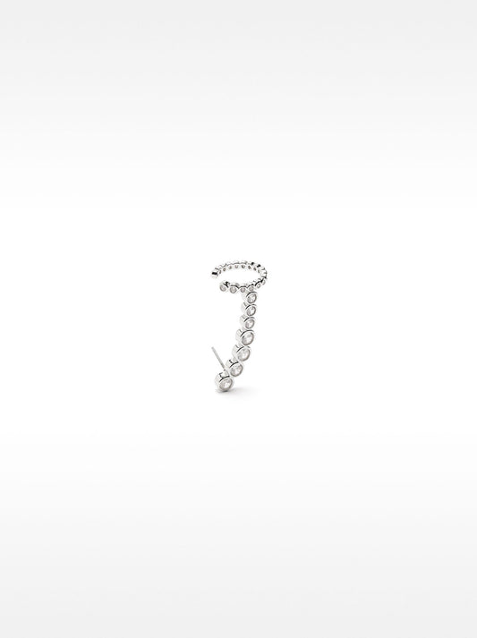 Earjacket Earrings With Zirconia