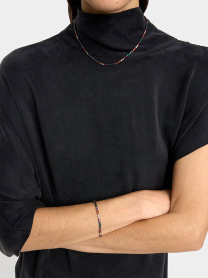 Necklace And Bracelet Set With Zirconia