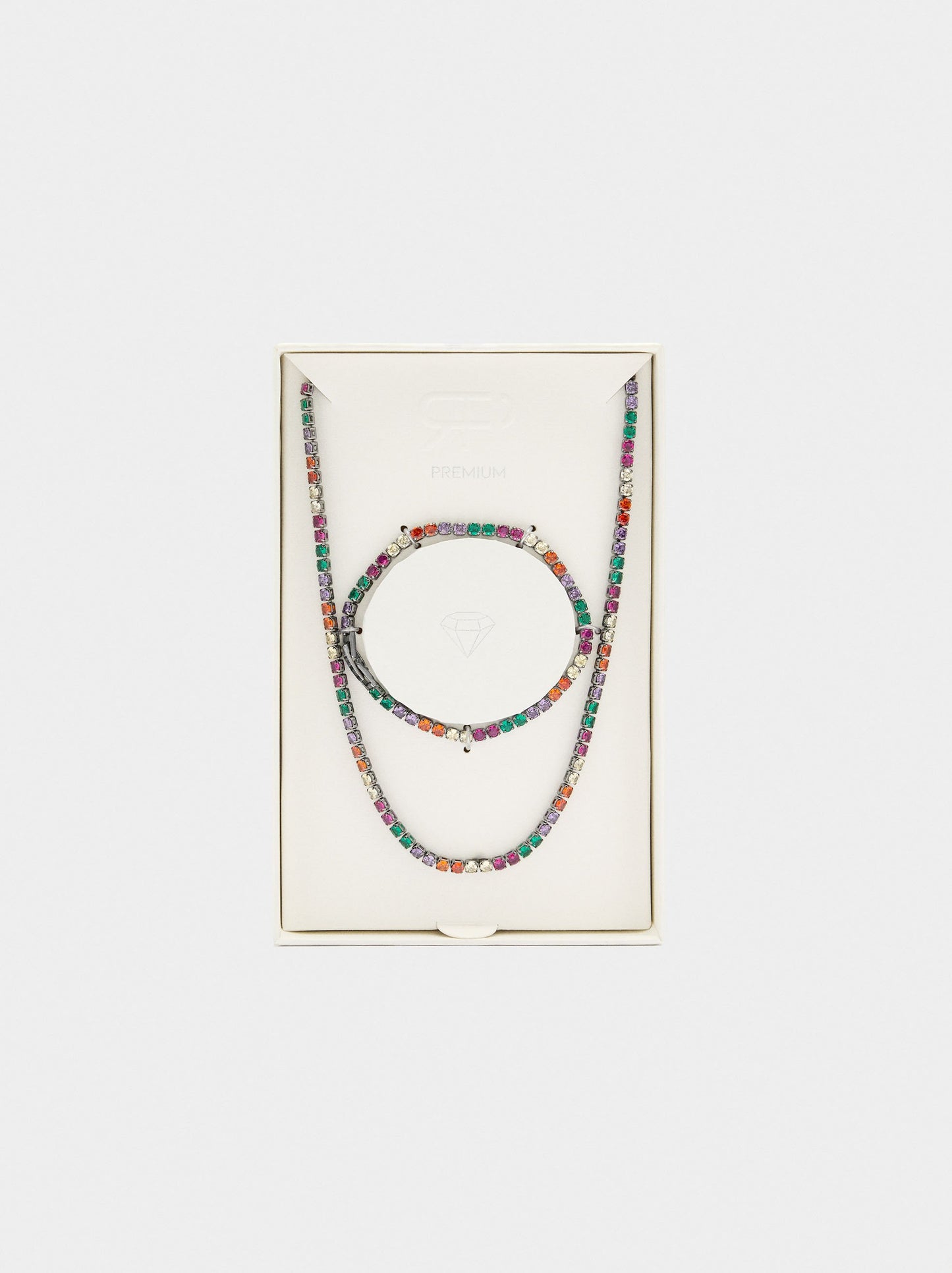 Necklace And Bracelet Set With Zirconia