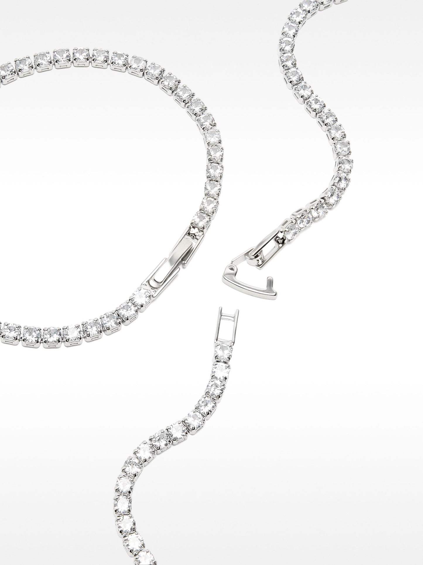 Necklace And Bracelet Set With Zirconia