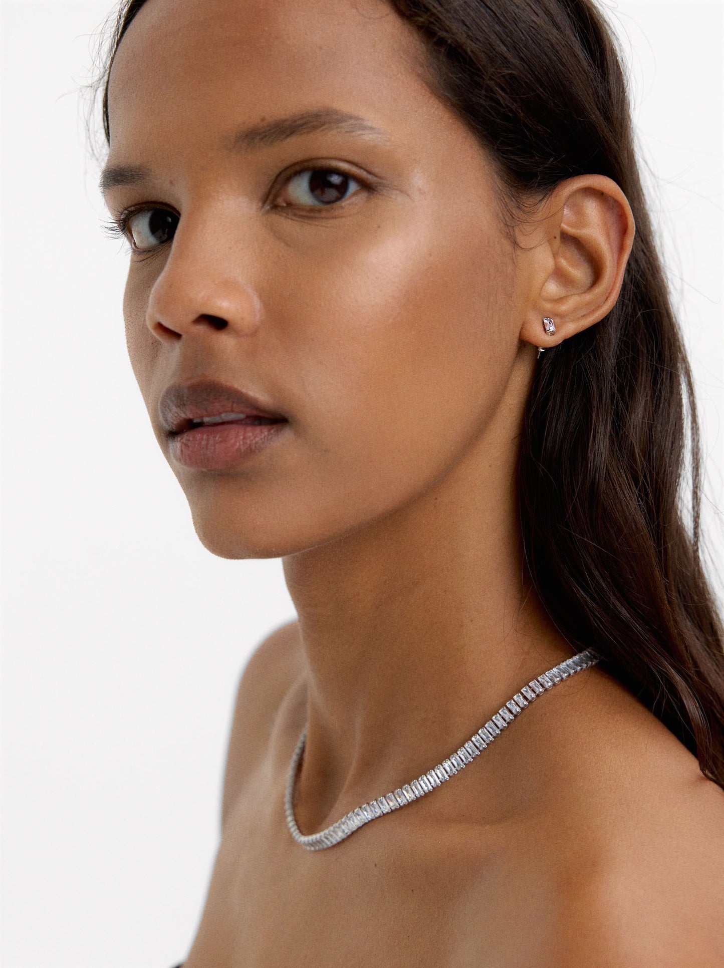 Necklace And Earrings Set With Zirconia