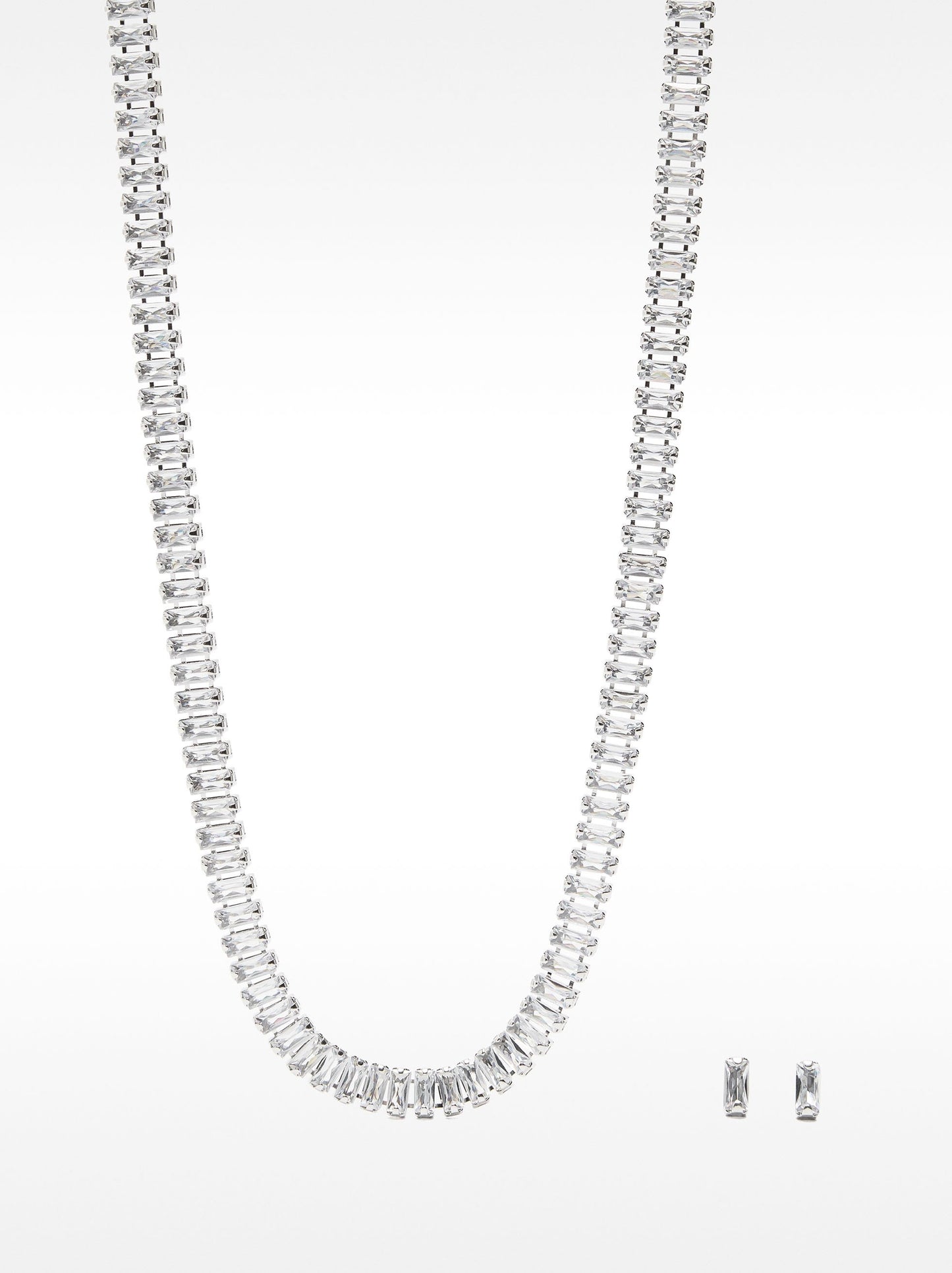 Necklace And Earrings Set With Zirconia