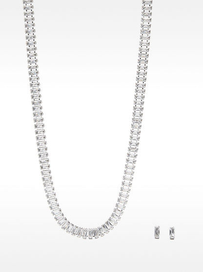Necklace And Earrings Set With Zirconia