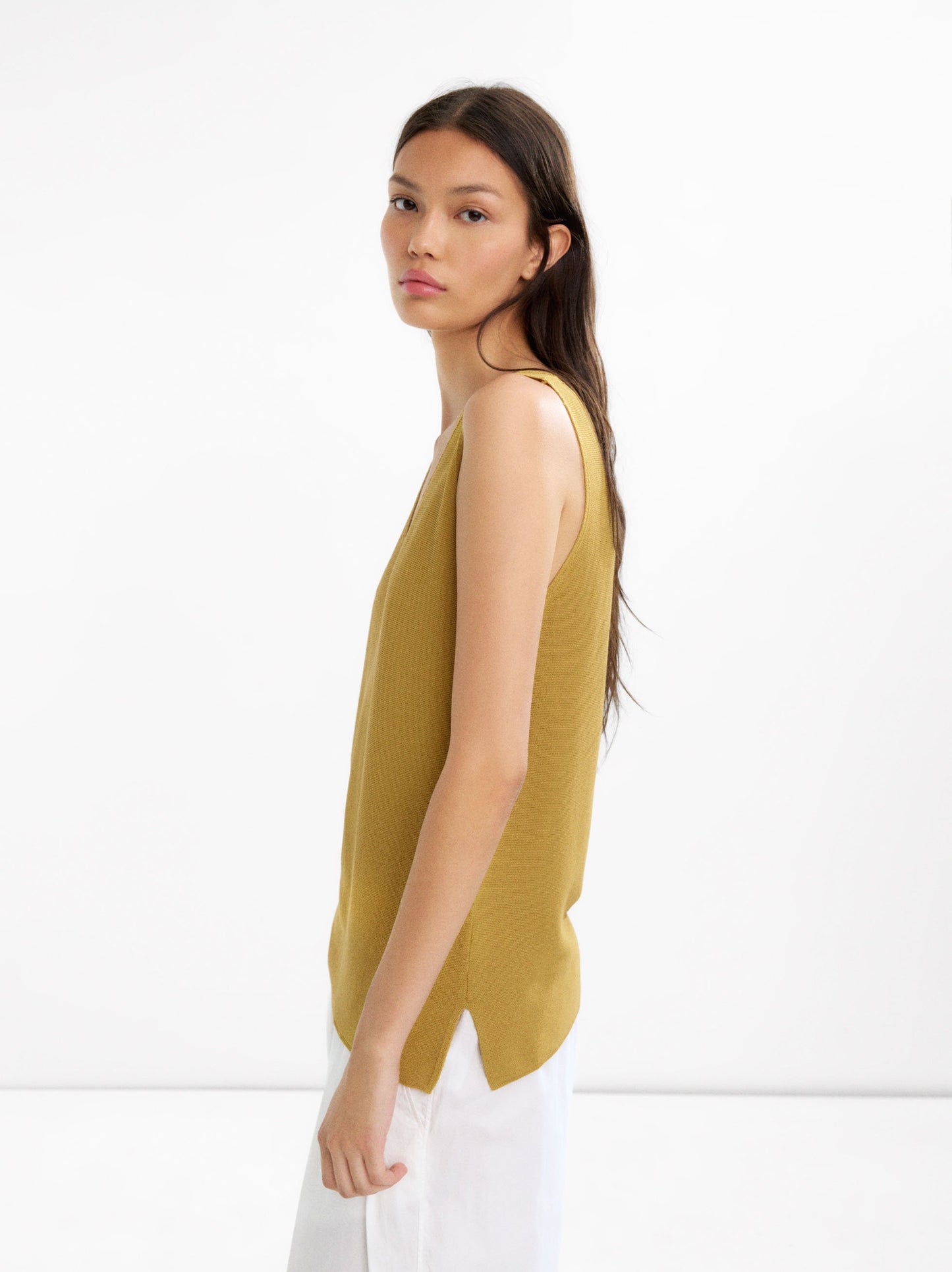 V-Neck Knit Top