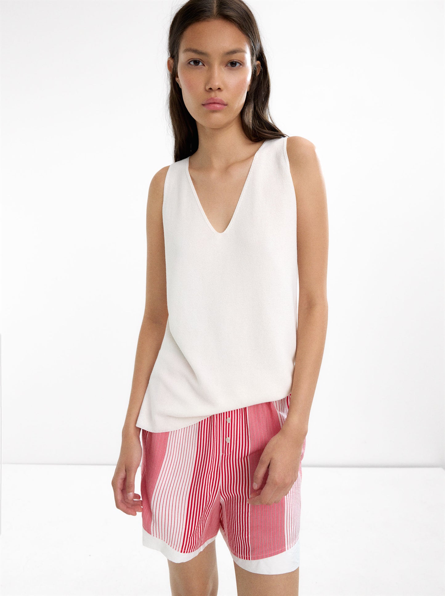 V-Neck Knit Top