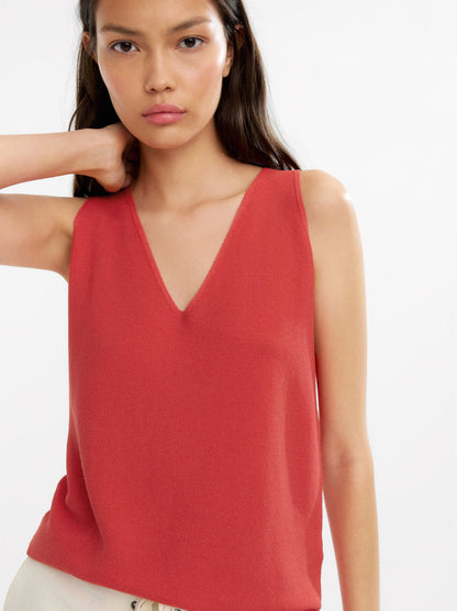 V-Neck Knit Top