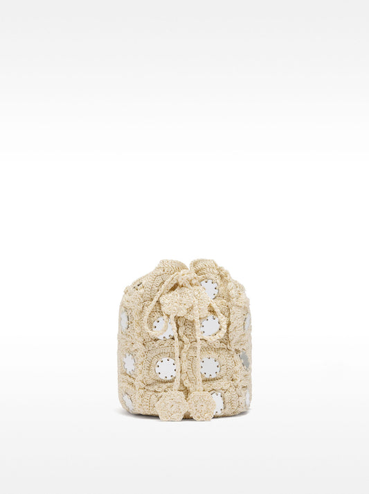 Mesh Bucket Bag With Mirror Details