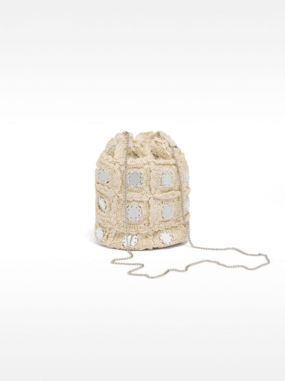 Mesh Bucket Bag With Mirror Details