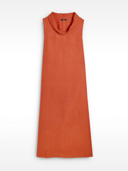 Midi Dress With 100% Linen