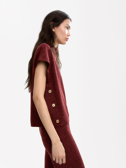 T-Shirt With Side Buttons