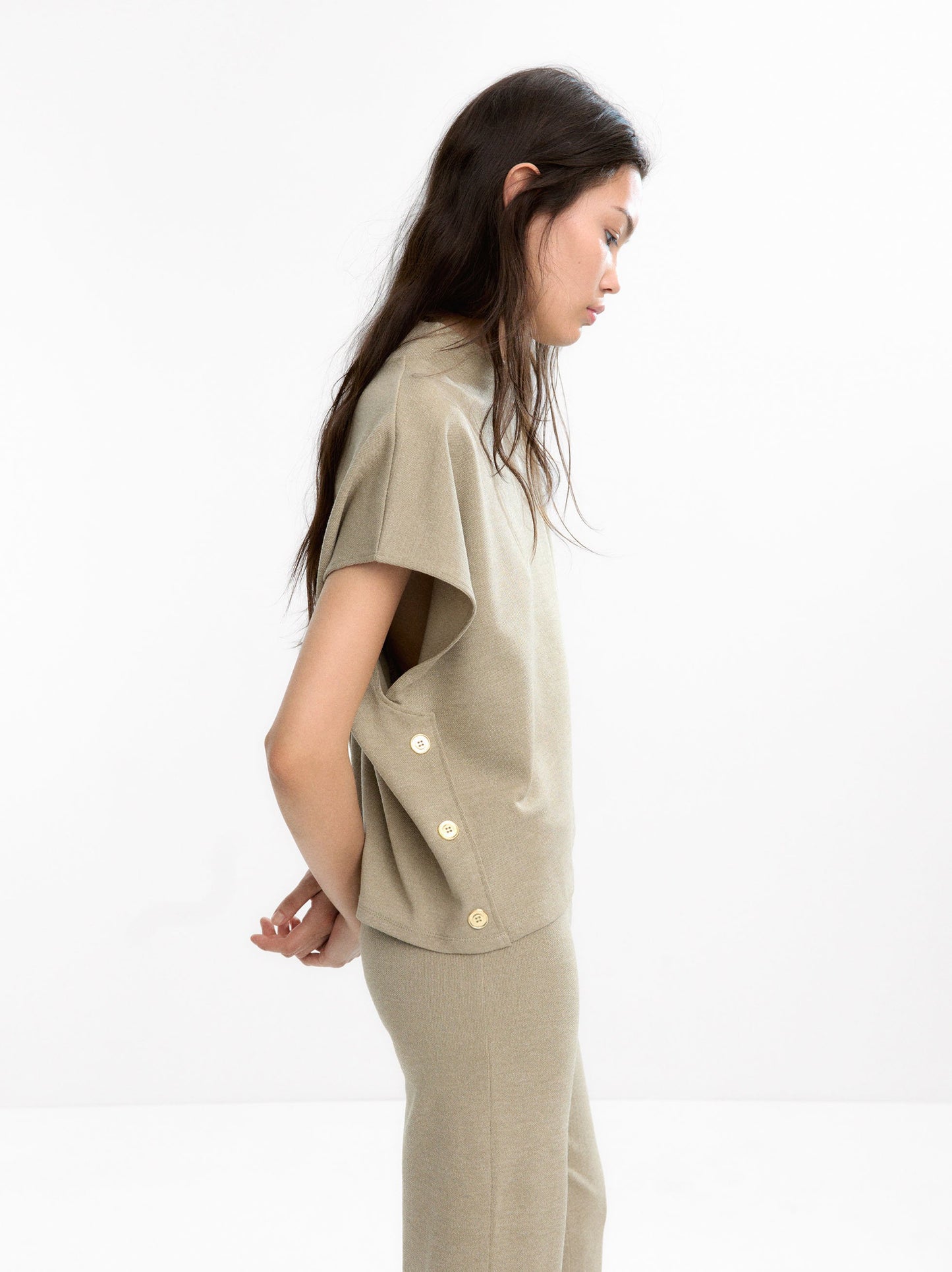 T-Shirt With Side Buttons