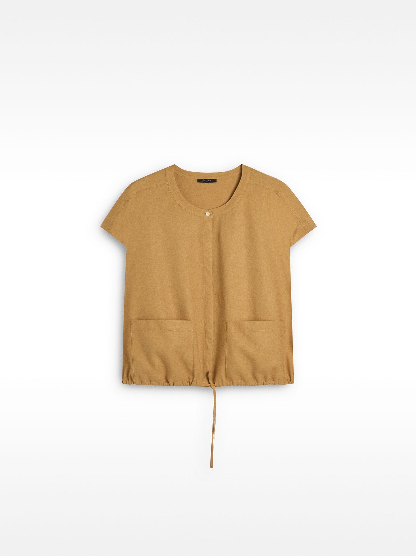 Short-Sleeved Shirt With Linen