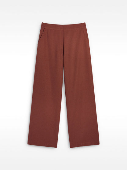 Straight Trousers With Linen