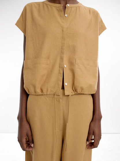 Straight Trousers With Linen