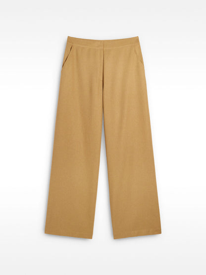 Straight Trousers With Linen