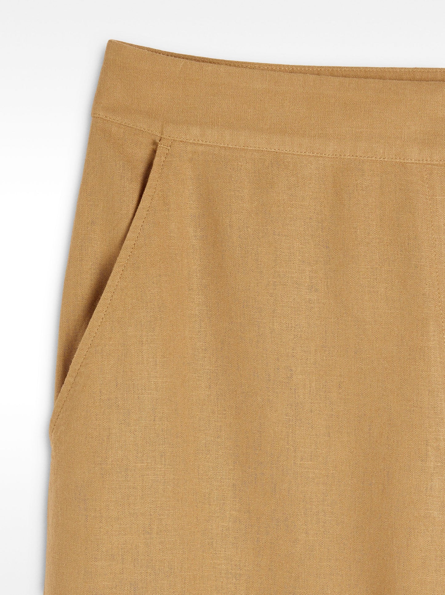 Straight Trousers With Linen