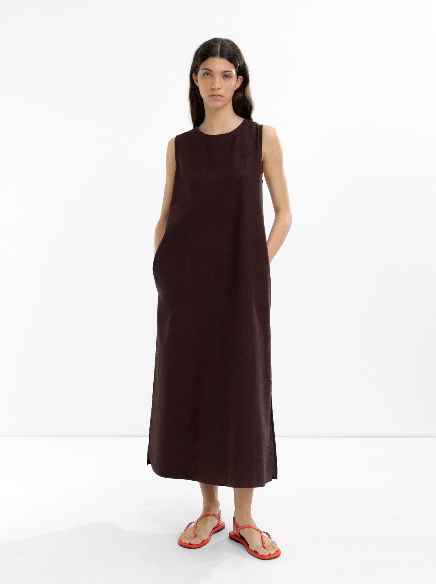 Dress With Cotton And Linen
