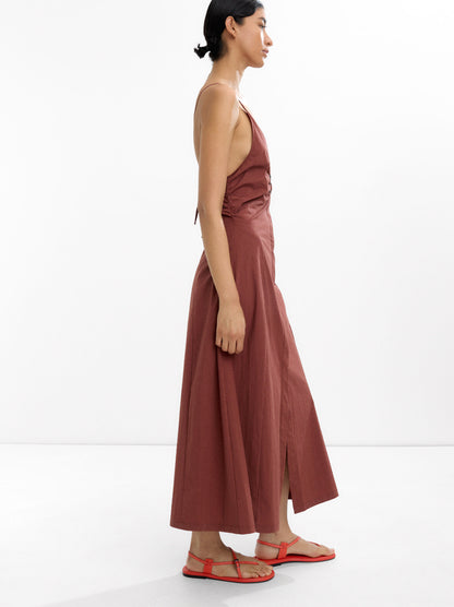 Long Cotton Dress With Straps