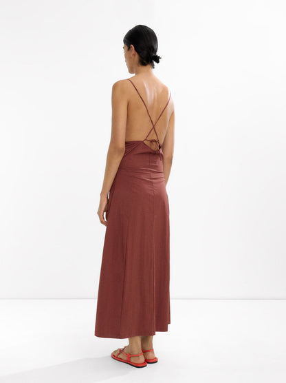 Long Cotton Dress With Straps