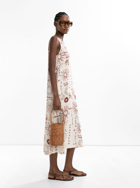 Midi Printed Dress