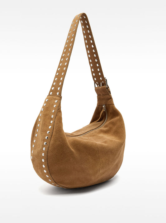 Leather Shoulder Bag With Studs