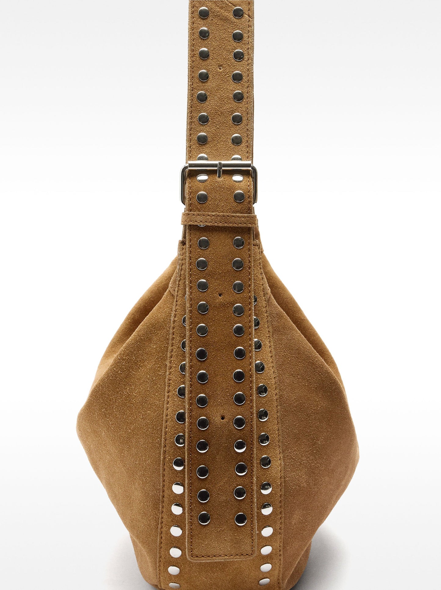 Leather Shoulder Bag With Studs