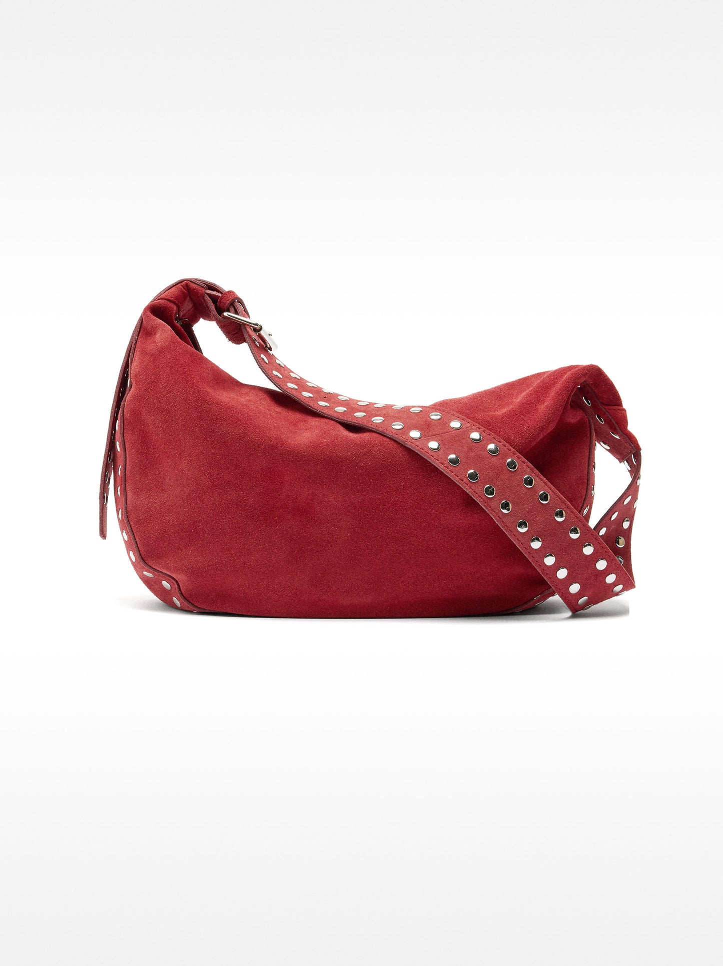 Leather Shoulder Bag With Studs