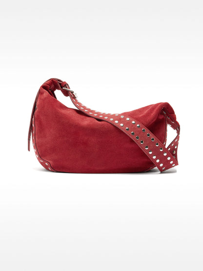 Leather Shoulder Bag With Studs