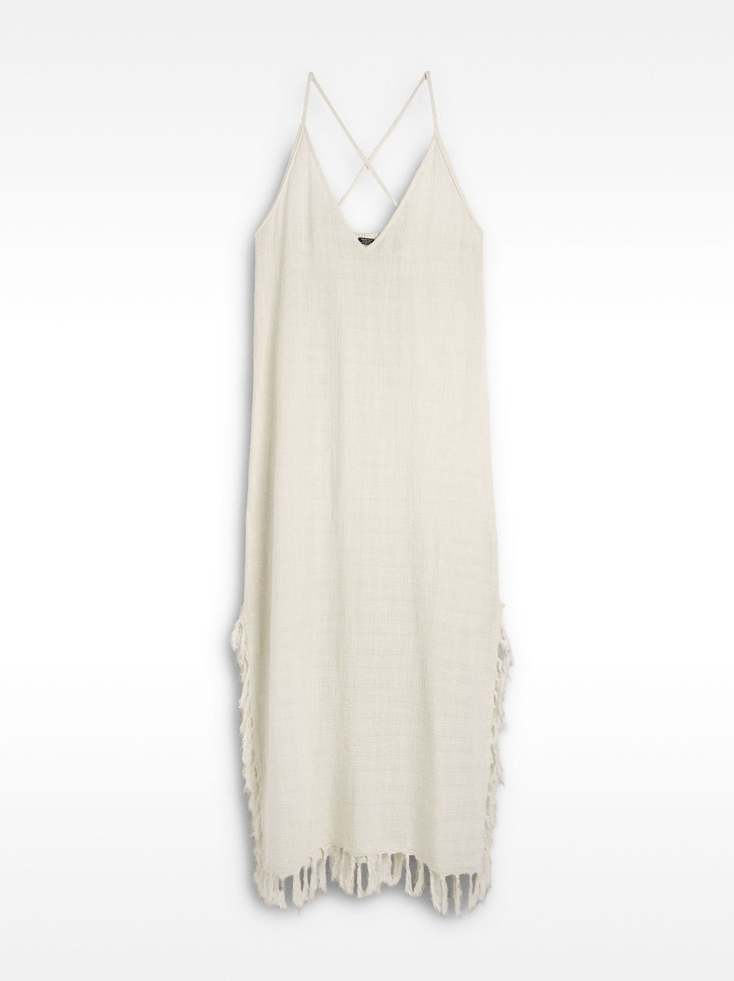 Long Dress Made Of Cotton With Linen
