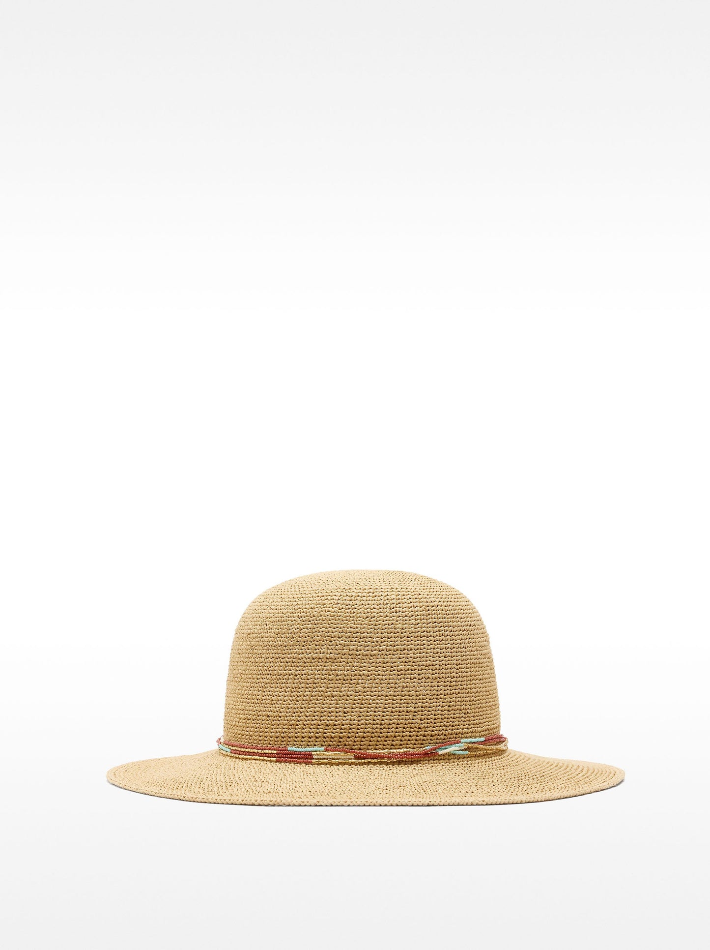 Raffia Effect Hat With Tie Straps