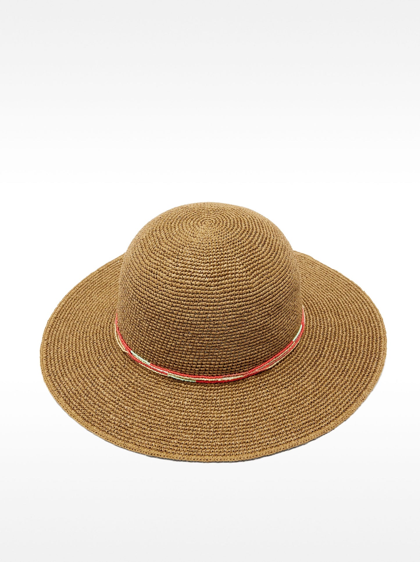 Raffia Effect Hat With Tie Straps