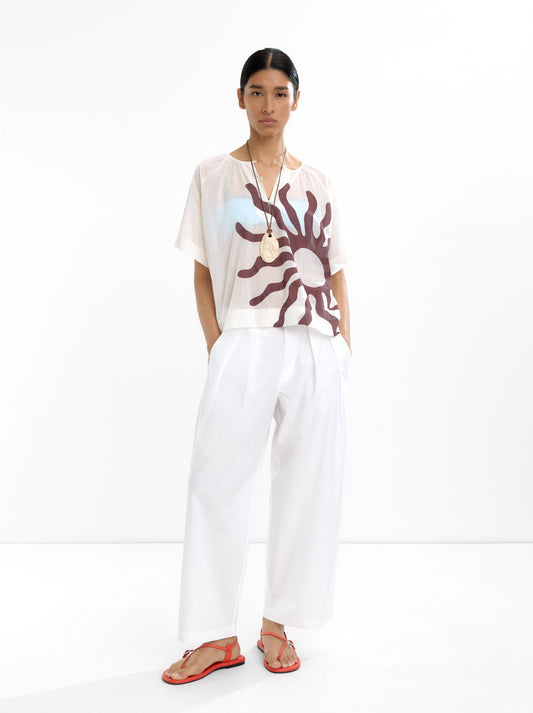 Blouse 100% Cotton With Printed