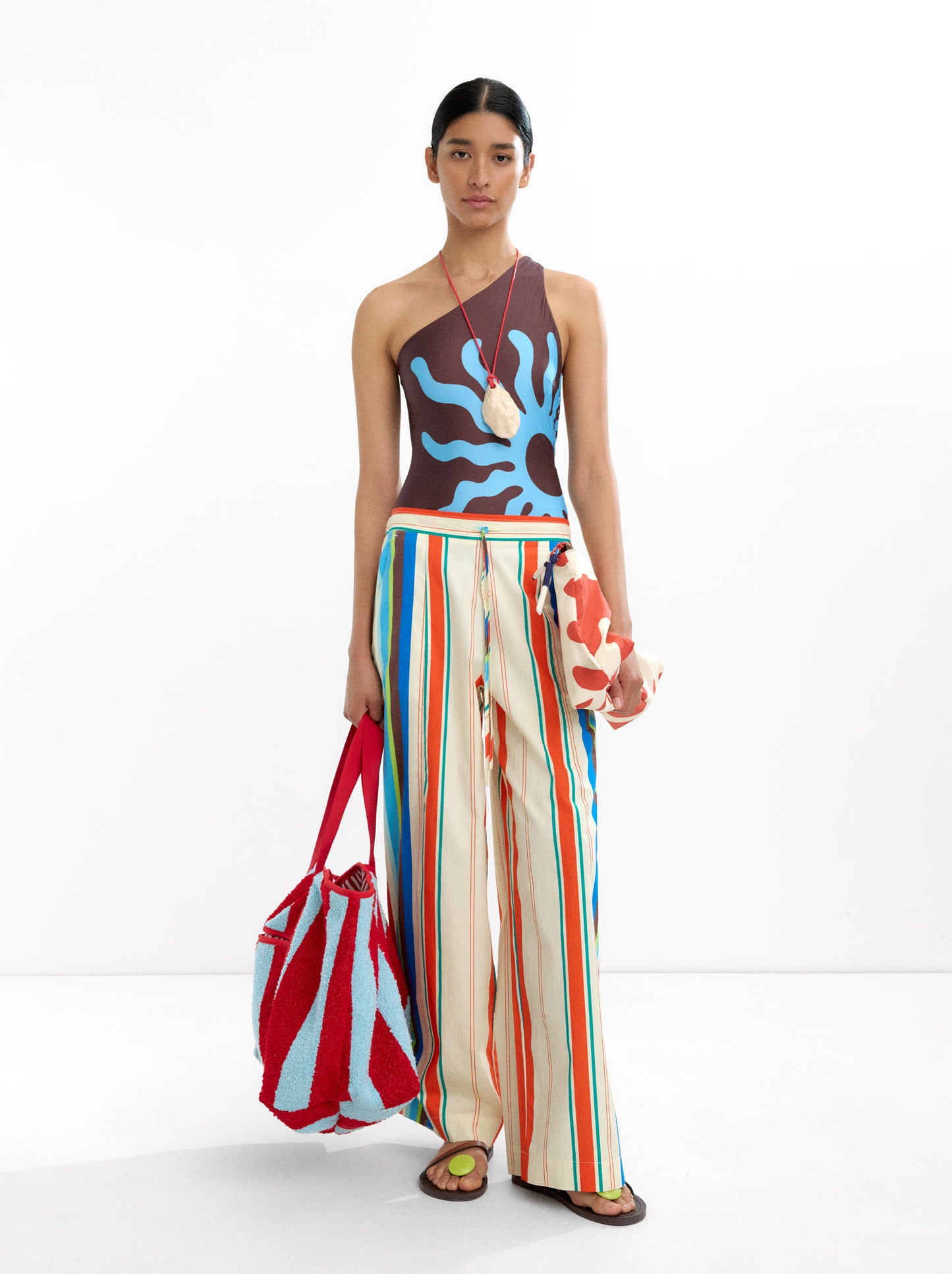 Asymmetrical Printed Swimsuit