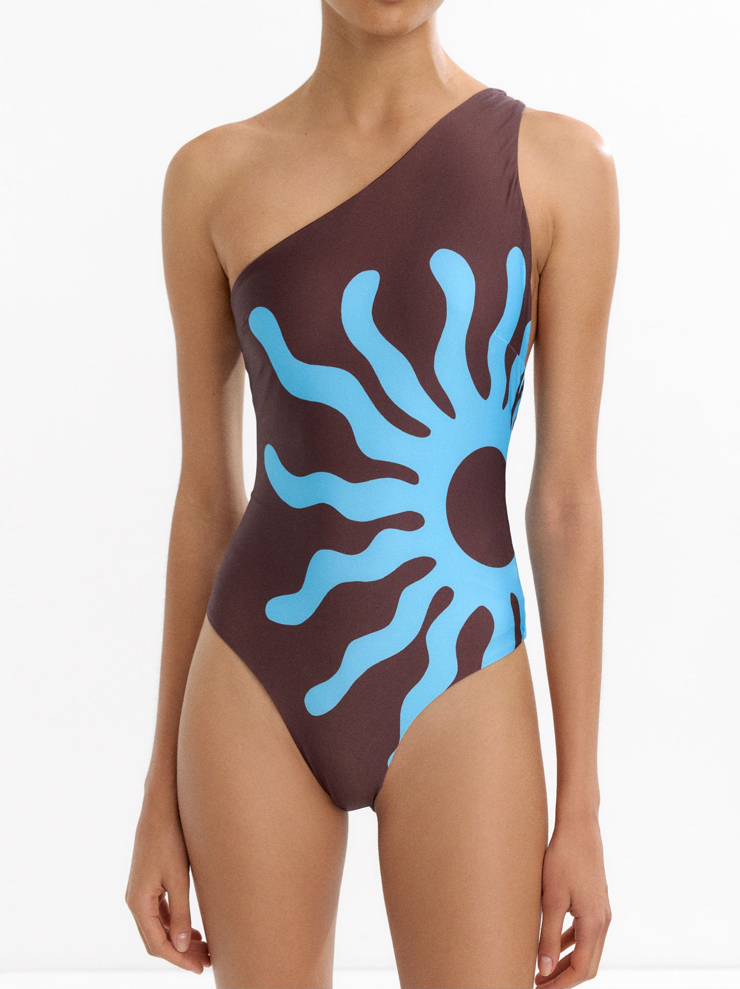 Asymmetrical Printed Swimsuit
