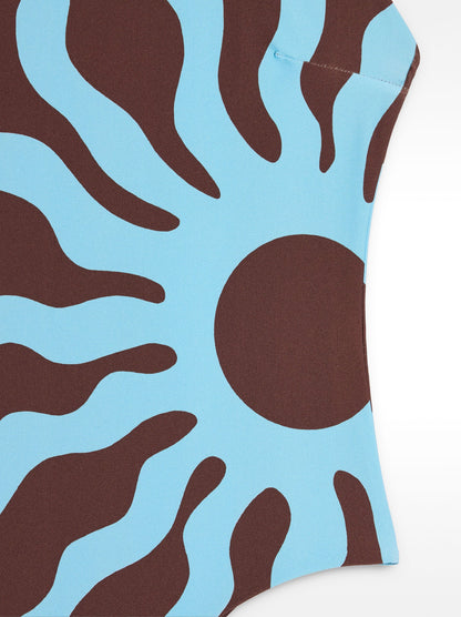 Asymmetrical Printed Swimsuit